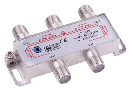 Spliter Repartidor 4 Vias 5-2450Mhz - Cabletech