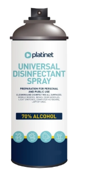 Spray Desinfetante p/ Superfícies 70% Álcool (150ml) - PLATINET