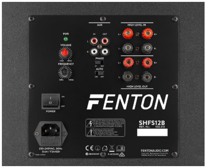 Subwoofer Amplificado 12" 400W (SHFS12B) - FENTON