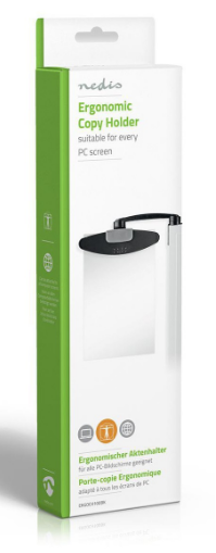 Suporte Ergonómico de Documentos p/ Monitores - NEDIS