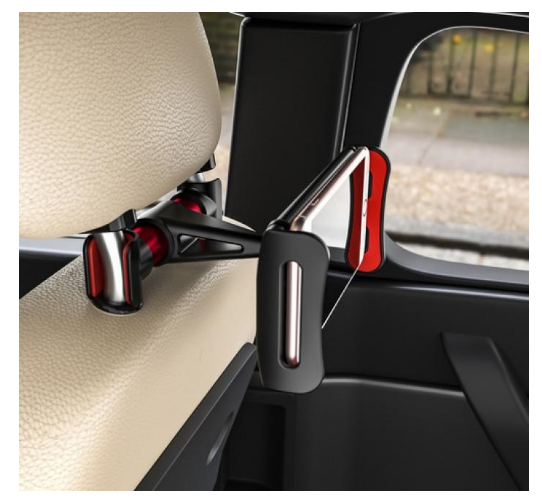 Suporte de Carro p/ Smartphone/Tablet (Preto/Vermelho) - AISENS