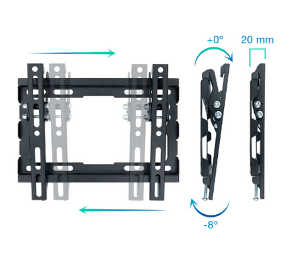 Suporte de Parede p/ Tv 23" a 43" Máx.45Kg (Preto) - TOOQ