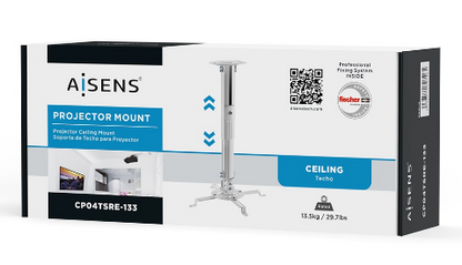 Suporte de Teto p/ Projetor 13.5Kg 360º (Branco) - AISENS