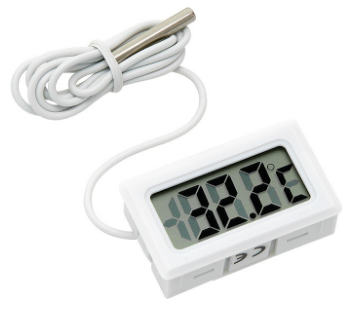 Termómetro Rectângular c/ Sonda (-50º a +100º C) - Branco
