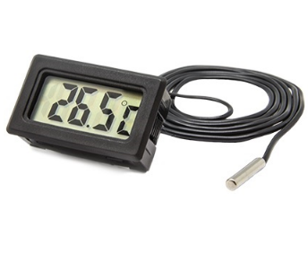 Termómetro Rectângular c/ Sonda (-50º a +100º C) - Preto