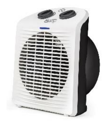 Termoventilador Elétrico BXSH2000E 2000W (Preto/Branco) - BLACK & DECKER