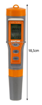 Testador de Qualidade da Água (pH) "4-EM-1" c/ Display LED