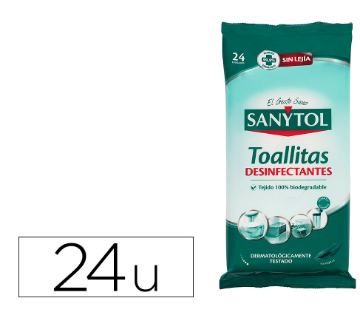 Toalhita Desinfectante Sanytol Biodegradavel Pacote De 24 Unidades