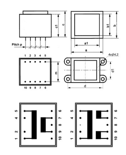 Transformador Encapsulado 220V 12V 3VA