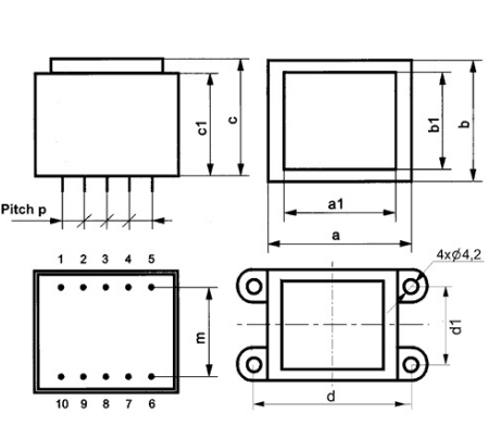 Transformador Encapsulado 220V 9V 3VA