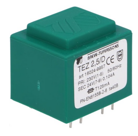 Transformador Encapsulado 2,5VA 24V / 0,104A