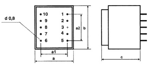 Transformador Encapsulado 2,5VA 24V / 0,104A