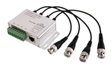 Transmissor/Receptor 4 Camaras CCTV por Cabo UTP RJ45 (Optimizado para HDTVI / HDCVI / AHD)
