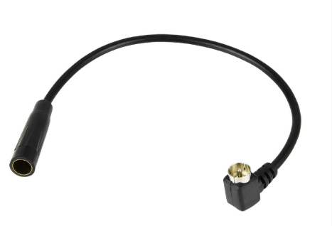 Cabo Adaptador Antena Auto-Radio DIN Fêmea - ISO Macho (26cm)