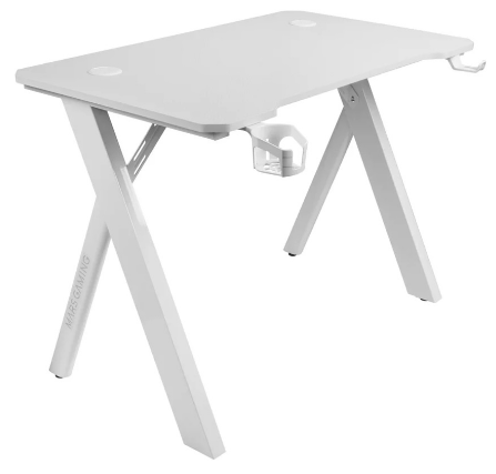 Mesa Gaming MGD100 RGB 100x60cm (Branco) - MARS-GAMING