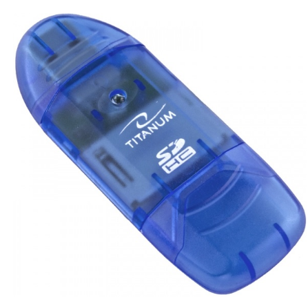 Leitor de Cartão SDHC "TITANUM" USB 2.0 (Azul) - ESPERANZA