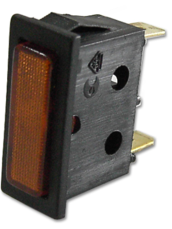 Avisador Retangular Laranja 220V
