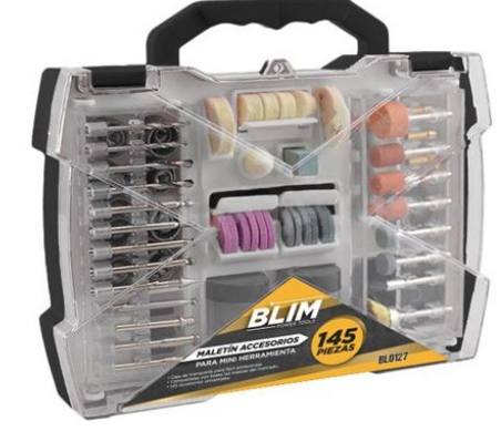 Mala c/ 145 Acessórios p/ Mini Berbequim - BLIM