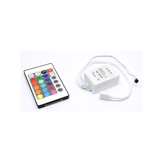 Controlador de Fita de LEDs RGB (72W) c/ Comando à Distância