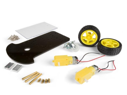 Kit Robótica c/ Motor, Chassis e 2 Rodas Motrizes c/ Arduino - VELLEMAN