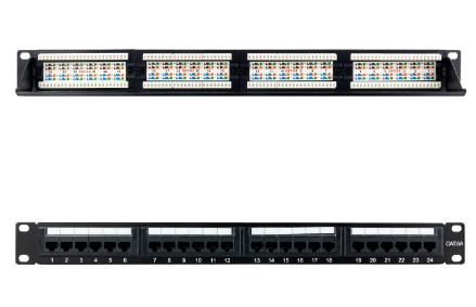 Painel de Conexões UTP 19" 1U Cat6a (Preto) - NANOCABLE