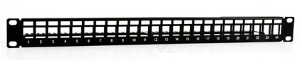 Patch Panel Rack 24 Portas Vazio 19" 1U - CROMAD