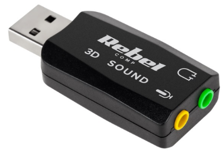 Placa de Som Externa 5.1 3D USB - REBEL