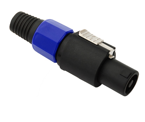 Ficha Speakon 4P Macho c/ Protecção e Bloqueio