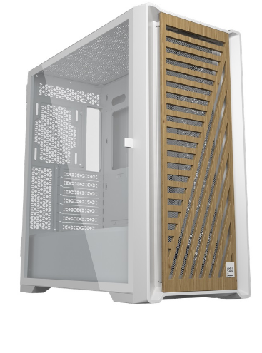 Caixa E-ATX Artisan Noble c/ Frontal de Madeira (Branco) - PHOENIX