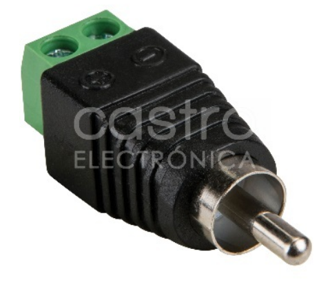 Ficha RCA Macho c/ 2 Terminais Parafuso