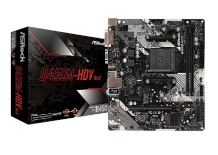 Motherboard Micro-ATX B450M-HDV R4.0 SKT AM4 - ASROCK