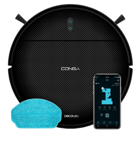 Aspirador Robot Conga M10 2000mAh 2000Pa (Preto) - CECOTEC