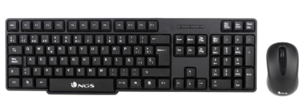 Pack Teclado PT + Rato Ótico 1200DPI Euphoria Kit (Preto) - NGS