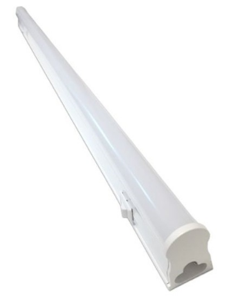 Armadura LED T5 5W 6000K 500Lm Opalina c/ Interruptor (30cm) - ELBAT