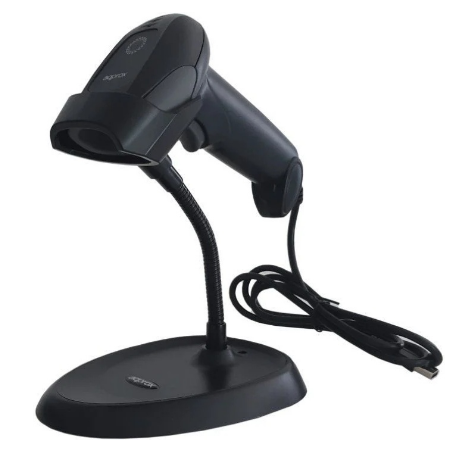 Leitor de Código de Barras Portátil USB 1D Laser appLS11AS (Preto) - APPROX