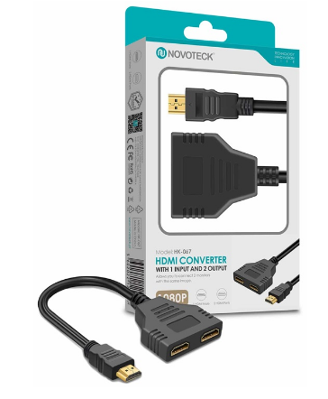 Spliter HDMI Macho -> 2x HDMI Fêmea - NOVOTECK