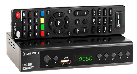 Receptor TDT + Cabo (DVB-T2/DVB-T/DVB-C) Full HD H.265 / HEVC 10 Bit - CABLETECH