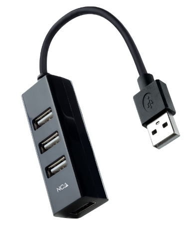 HUB USB 2.0 4 Portas USB-A (Preto) - Nanocable