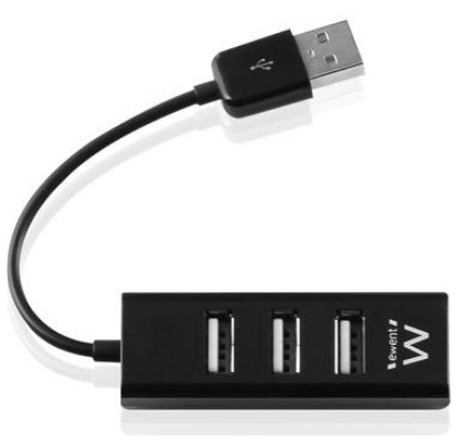 Hub USB 4 Portas 480Mbit/s (Preto) - EWENT