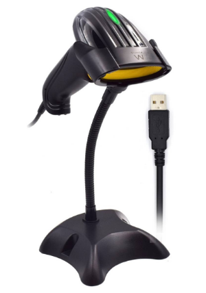Leitor Código Barras EW3400 USB Laser 1D c/ base - EWENT