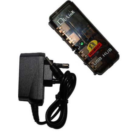 Hub 4 Portas USB 2.0 PLUG & PLAY + Transformador - L-LINK