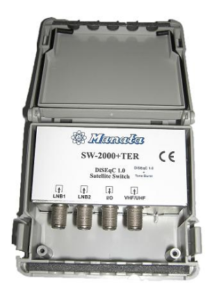 Comutador Diseqc 1.0 2x Entradas LNB c/ Mistura UHF + VHF