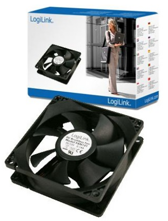 Ventilador PC 80x80x25mm 2500RPM (Preto) - LogiLink®