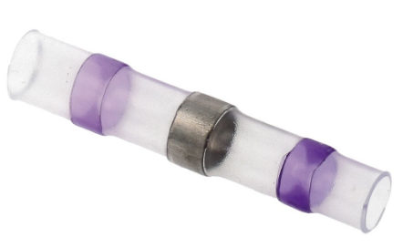 União Tubo Termo Retráctil c/ Estanho Ø5,5mm (Transparente/Violeta)