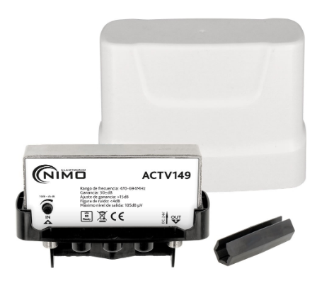 Amplificador de Mastro 1 Entrada / 1 Saída UHF c/ Filtro 5G LTE - NIMO