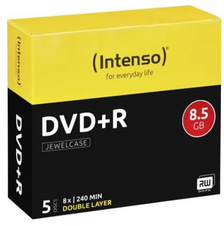 Pack 5x DVD+R Double Layer 8.5GB - INTENSO