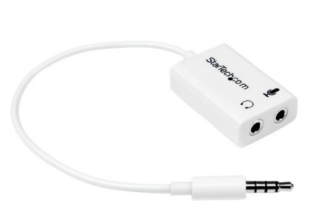 Splitter Jack 3.5mm Macho - 2x Jack 3.5mm Fêmea (Branco) - STARTECH