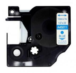 Cinta Rotuladora Generica Dymo D1 45011 (S0720510) - Azul/Transparente