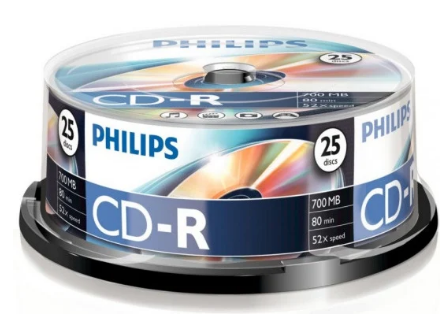 Pack 25x CD-R 80min 700MB 52x - PHILIPS