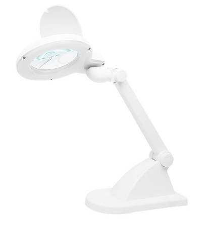 Candeeiro Mesa c/ Lupa + Tampa Branco - ZD121